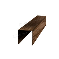 Планка П-образная МеталлПрофиль 13х27х2000 (ECOSTEEL_MA-01-МореныйДуб-0.5)
