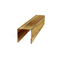 Планка П-образная МеталлПрофиль 13х27х2000 (ECOSTEEL_T-01-ЗолотойДуб-0.5)