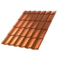 Металлочерепица МеталлПрофиль МП Ламонтерра (AGNETA-03-Copper\Copper-0.5)