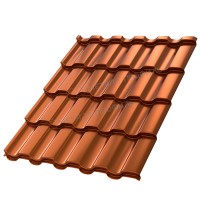 Металлочерепица МеталлПрофиль МП Монтекристо-ML (AGNETA-20-Copper\Copper-0.5)