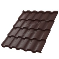 Металлочерепица МеталлПрофиль МП Монтекристо-S (PURETAN-20-RR32-0.5)