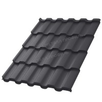 Металлочерепица МеталлПрофиль МП Монтекристо-XL (VALORI-20-Grey-0.5)