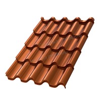 Металлочерепица МеталлПрофиль МП Монтерроса-M (AGNETA-03-Copper\Copper-0.5)