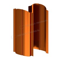 Штакетник металлический МеталлПрофиль МП ELLIPSE-O 19х126 (AGNETA-03-Copper\Copper-0.5)