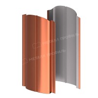 Штакетник металлический МеталлПрофиль МП ELLIPSE-O 19х126 (PURMAN-20-Argillite-0.5)