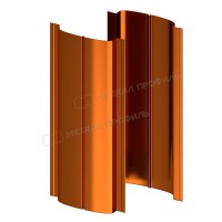 Штакетник металлический МеталлПрофиль МП ELLIPSE-T 19х126 (AGNETA-20-Copper\Copper-0.5)