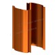 Штакетник металлический МеталлПрофиль МП ELLIPSE-T 19х126 (AGNETA-20-Copper\Copper-0.5)