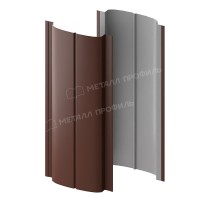 Штакетник металлический МеталлПрофиль МП ELLIPSE-T 19х126 (PURETAN-20-8017-0.5)