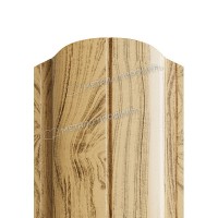 Штакетник металлический МеталлПрофиль МП ELLIPSE-O 19х126 (ECOSTEEL-01-Сосна-0.5)