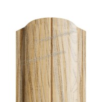 Штакетник металлический МеталлПрофиль МП ELLIPSE-O 19х126 (ECOSTEEL_T-01-Сосна-0.5)