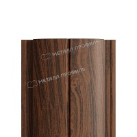 Штакетник металлический МеталлПрофиль МП ELLIPSE-T 19х126 (ECOSTEEL_МАД-01-МореныйДуб-0.5)