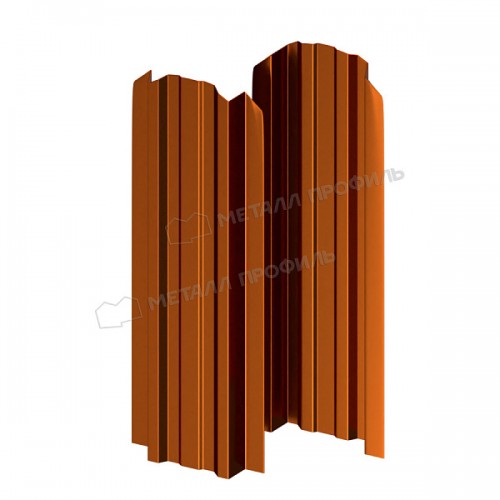 Штакетник металлический МеталлПрофиль МП LАNE-O 16,5х99 (AGNETA-03-Copper\Copper-0.5)