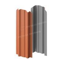Штакетник металлический МеталлПрофиль МП LАNE-O 16,5х99 NormanMP (ПЭ-01-8004-0.5)