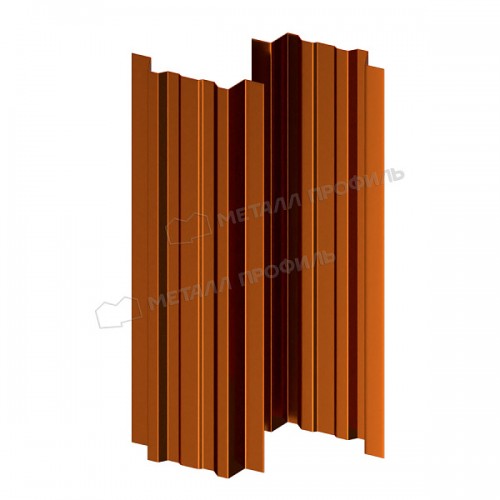 Штакетник металлический МеталлПрофиль МП LАNE-T 16,5х99 (AGNETA-03-Copper\Copper-0.5)