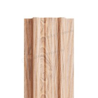Штакетник металлический МеталлПрофиль МП LАNE-T 16,5х99 (ECOSTEEL_T-01-Кедр-0.5)