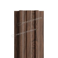 Штакетник металлический МеталлПрофиль МП LАNE-T 16,5х99 (ECOSTEEL_МАД-01-МореныйДуб-0.5)