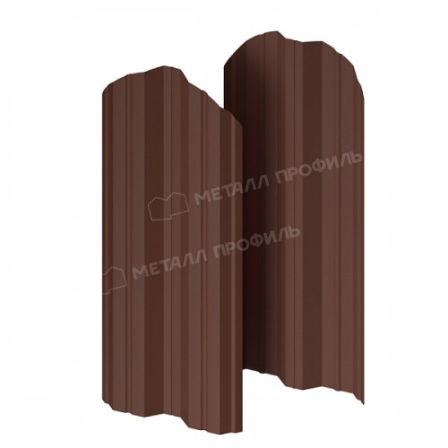 Штакетник металлический МеталлПрофиль МЕТАЛЛ ПРОФИЛЬ М-111-О (ПЭД-01-8017\8017-0.45)