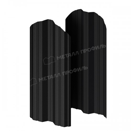 Штакетник металлический МеталлПрофиль МЕТАЛЛ ПРОФИЛЬ М-111-О (ПЭМАД-01-9005\9005-0.4)
