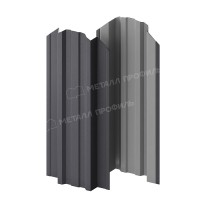 Штакетник металлический МеталлПрофиль МП TRAPEZE-O 16,5х118 (VALORI-20-Grey-0.5)