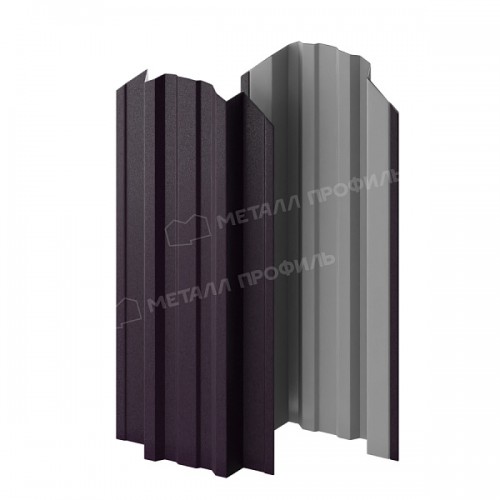 Штакетник металлический МеталлПрофиль МП TRAPEZE-O 16,5х118 (VALORI-20-Violet-0.5)