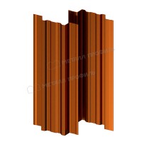 Штакетник металлический МеталлПрофиль МП TRAPEZE-T 16,5х118 (AGNETA-20-Copper\Copper-0.5)