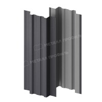 Штакетник металлический МеталлПрофиль МП TRAPEZE-T 16,5х118 (VALORI-20-Grey-0.5)
