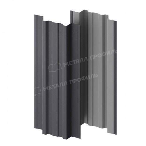 Штакетник металлический МеталлПрофиль МП TRAPEZE-T 16,5х118 (VALORI-20-Grey-0.5)