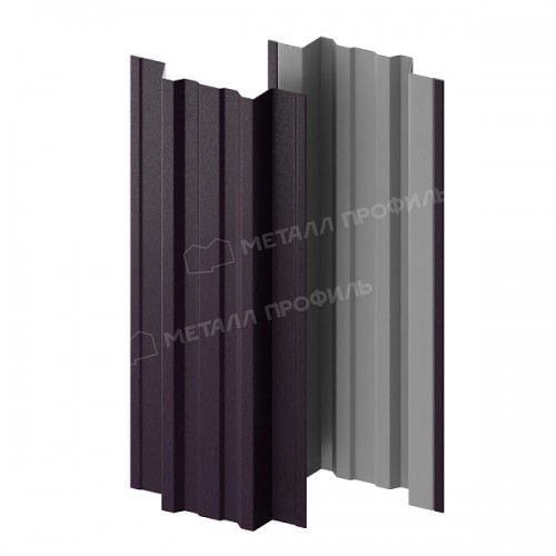 Штакетник металлический МеталлПрофиль МП TRAPEZE-T 16,5х118 (VALORI-20-Violet-0.5)