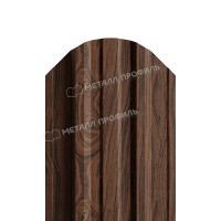 Штакетник металлический МеталлПрофиль МП TRAPEZE-O 16,5х118 (ECOSTEEL_MA-01-МореныйДуб-0.5)