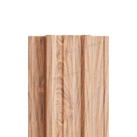 Штакетник металлический МеталлПрофиль МП TRAPEZE-T 16,5х118 (ECOSTEEL_T-01-Кедр-0.5)