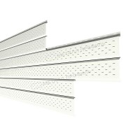 Софит МеталлПрофиль перфор. Lбрус-XL-14х335 (PURMAN-20-9010-0.5)