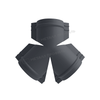 МеталлПрофиль Y-образный тройник для круглого конька R110 NormanMP (ПЭ-01-7024-0.5)