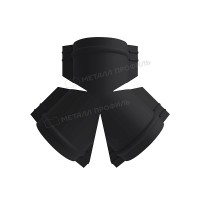 МеталлПрофиль Y-образный тройник для круглого конька R110 (VikingMP-01-7016-0.45)
