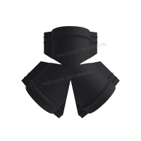 МеталлПрофиль Y-образный тройник для круглого конька R110 (VikingMP-01-9005-0.45)