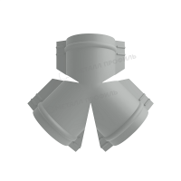 МеталлПрофиль Y-образный тройник для круглого конька R110 NormanMP (ПЭ-01-9006-0.5)