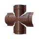 МеталлПрофиль Четверник для круглого конька R110 (VALORI-20-Brown-0.5)