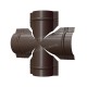 МеталлПрофиль Четверник для круглого конька R110 (VALORI-20-DarkBrown-0.5)