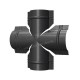 МеталлПрофиль Четверник для круглого конька R110 (VALORI-20-DarkGrey-0.5)