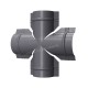 МеталлПрофиль Четверник для круглого конька R110 (VALORI-20-Grey-0.5)