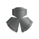 МеталлПрофиль Y-образный тройник для круглого конька R110 (VALORI-20-Grey-0.5)