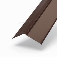 МеталлПрофиль Планка конька плоского 150х150х2000 NormanMP (ПЭ-01-8017-0.5)
