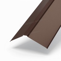 МеталлПрофиль Планка конька плоского 190х190х2000 NormanMP (ПЭ-01-8017-0.5)