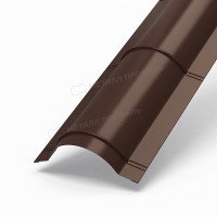 МеталлПрофиль Планка конька круглого R110х2000 NormanMP (ПЭ-01-8017-0.5)