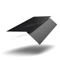 МеталлПрофиль Планка карнизная FASTCLICK 130х80х2000 NormanMP (ПЭ-01-9005-0.5)