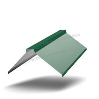 МеталлПрофиль Планка конька плоского 155х155х2000 (ПЭ-01-6005-0.45)