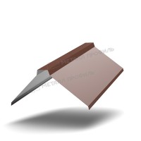 МеталлПрофиль Планка конька плоского 155х155х2000 (PURETAN-20-8017-0.5)