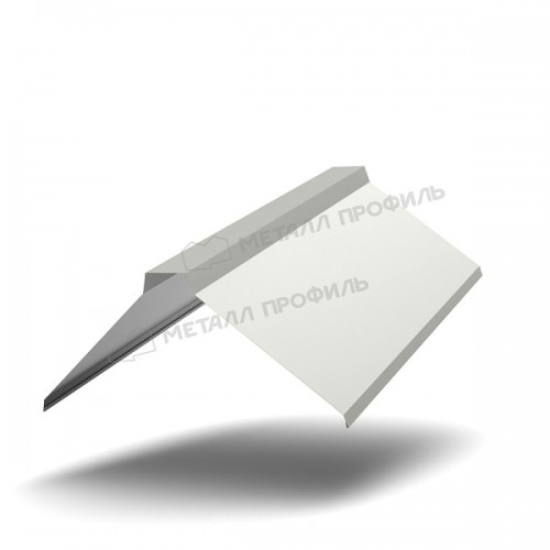 МеталлПрофиль Планка конька плоского 155х155х2000 NormanMP (ПЭ-01-9010-0.5)