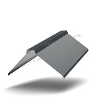 МеталлПрофиль Планка конька плоского 155х155х2000 (VikingMP-01-7016-0.45)