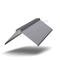 МеталлПрофиль Планка конька плоского 155х155х2000 (VALORI-20-Grey-0.5)