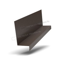 МеталлПрофиль Планка примыкания боковая FASTCLICK 150х65х2000 (VALORI-20-DarkBrown-0.5)